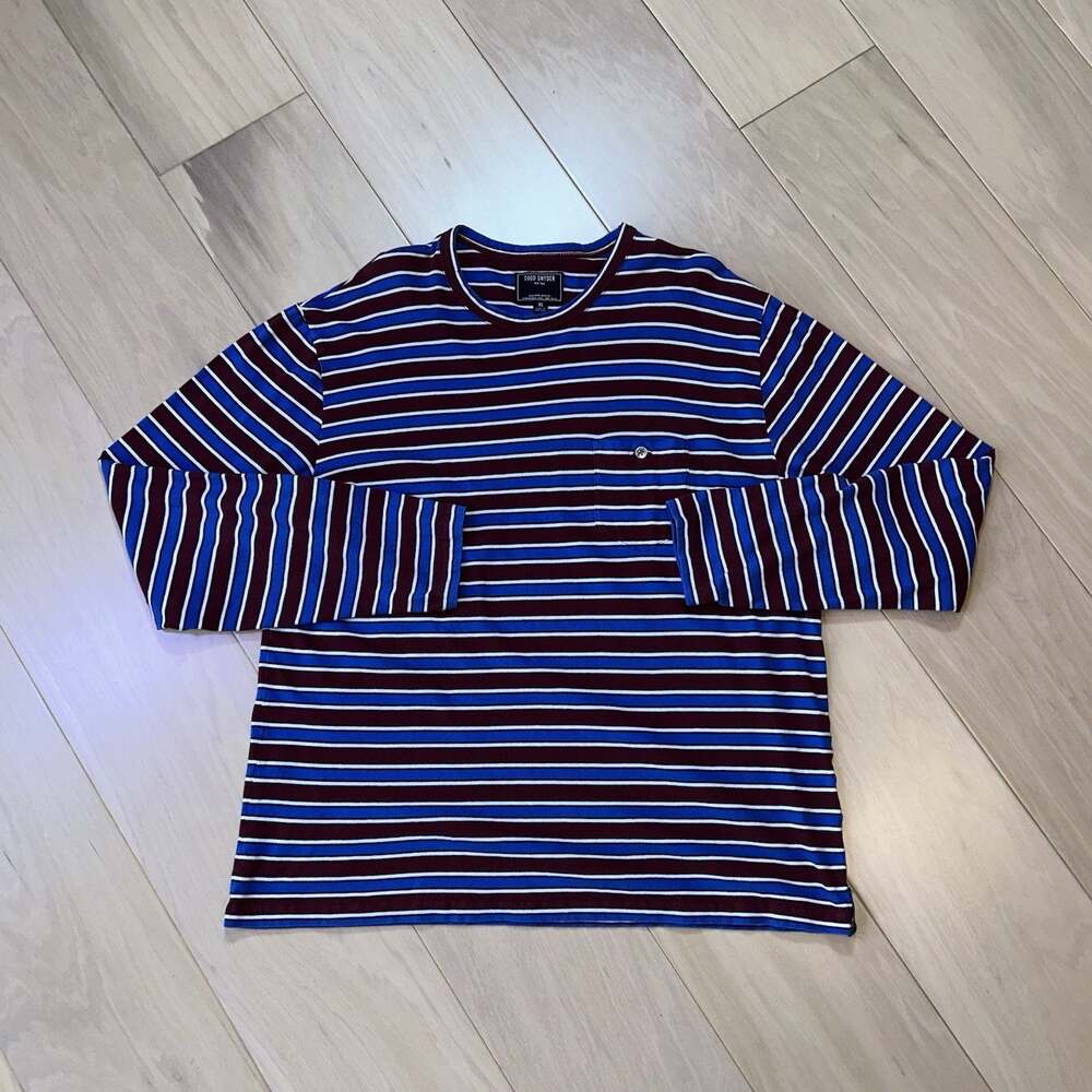 Todd Snyder New York Pocket Crew Tee Stripe Long Sleeve Men’s XL